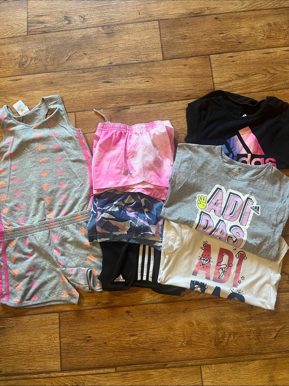 Lot of 7 Size M(10/12) adidas Girls summer outfits